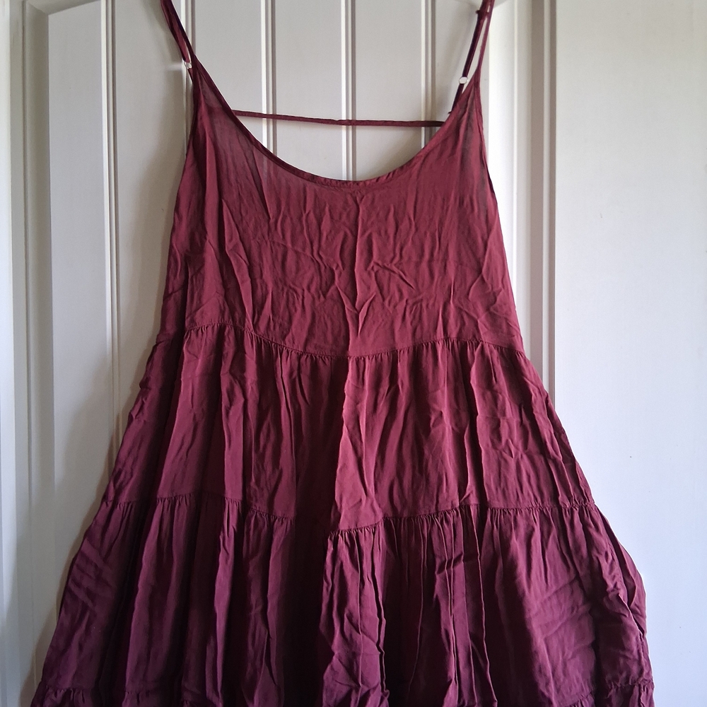 Brandy Melville Red Pleated Sundress